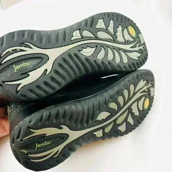 Jambu Rossella Black Metallic Suede Memory Foam Water Resistant Booties Size 9M - Picture 9 of 10